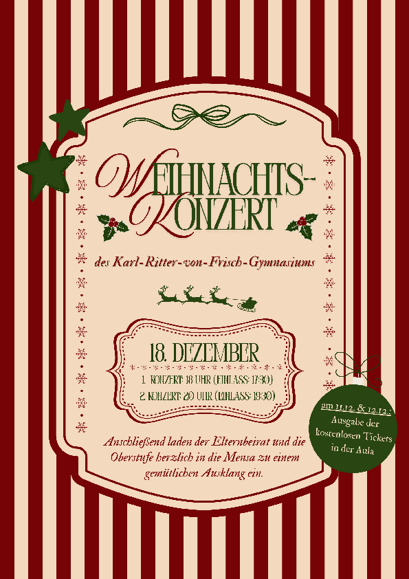 Weihnachtskonzert 2025 - Karl-Ritter-von-Frisch-Gymnasium
